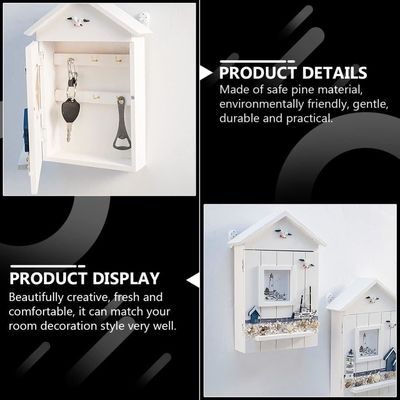 Montador de parede de madeira náutica pendente decorativo portador de chave feito à mão para edifícios de escritórios