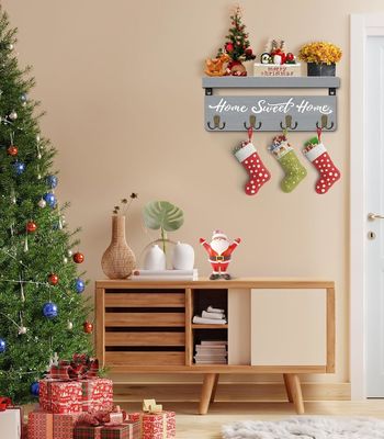 Porta-chaves de madeira de forma personalizada Montador de parede Porta-chaves Organize sua coleção de chaves