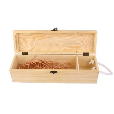 Caixa de embalagem de vinho de madeira de pinho