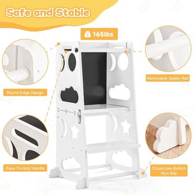 Mobiliário da sala de estar Crianças Cozinha Escalinha de passo para aprendizagem Torre de pé