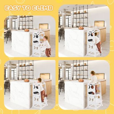 Mobiliário da sala de estar Crianças Cozinha Escalinha de passo para aprendizagem Torre de pé