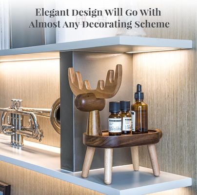 Home Decorativo de madeira de captura de bandeja com forma personalizada 7,75 "L x 7,75" W x 48,5 "H