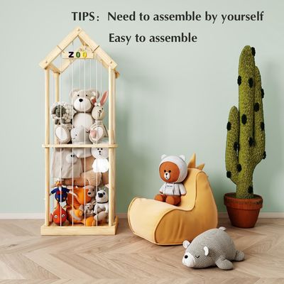 Amostra gratuita ou devemos devolvê-la Animal recheado Zoo Madeira Armazenamento de brinquedos macios