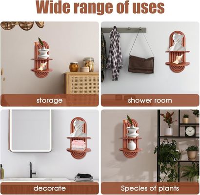 Prateleira de arco-íris para armazenamento de parede e prateleiras flutuantes em prateleira de parede de madeira