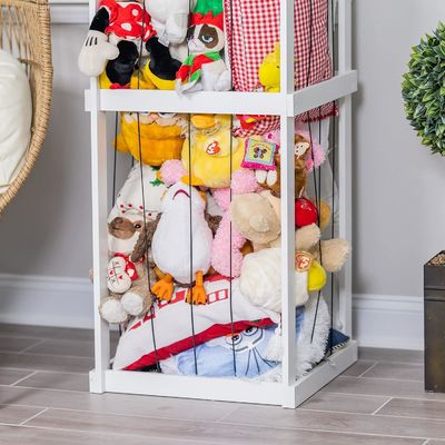 Armazenamento de bolas Organizador de gaiolas de animais do zoológico Design funcional para porta de brinquedos de pelúcia recheado