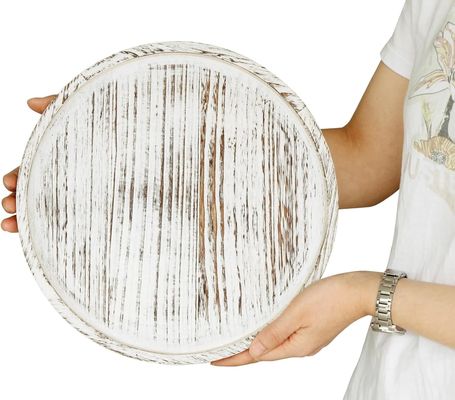 Número de camadas de mesa decorativa de madeira rústica de 12" para banheira de café da quinta