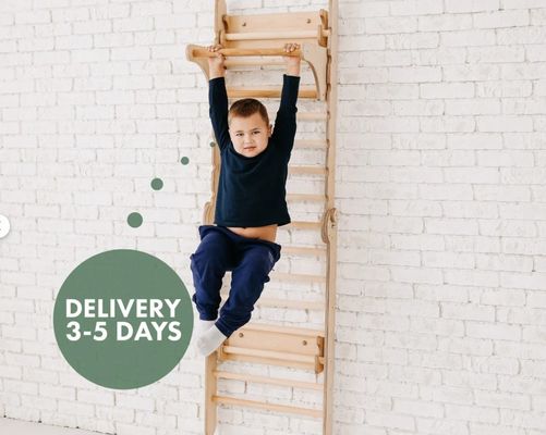 202405 Escadaria sueca 4in1 Gimnástica de escalada infantil com triângulo de escalada e mesa para crianças