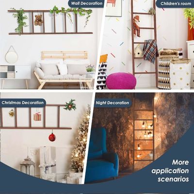 Eletrodomésticos Escada de madeira Prateleira Escada de cobertor decorativa para armazenamento de banheiro