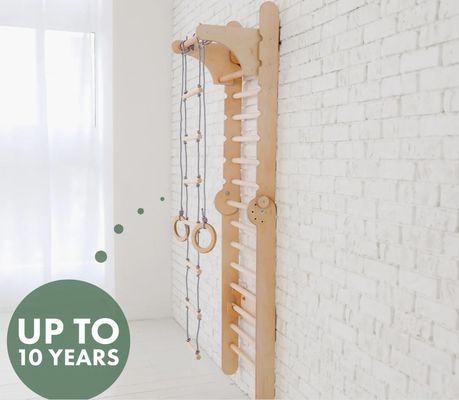 202405 Escadaria sueca 4in1 Gimnástica de escalada infantil com triângulo de escalada e mesa para crianças