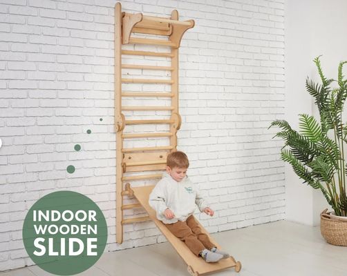 202405 Escadaria sueca 4in1 Gimnástica de escalada infantil com triângulo de escalada e mesa para crianças