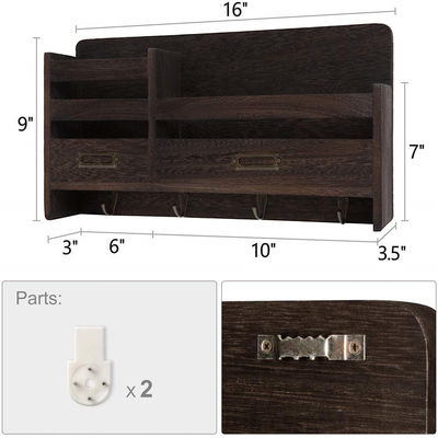 Prateleira montada na parede roupas porta-chave pendurada para logotipo personalizado de decoração de parede