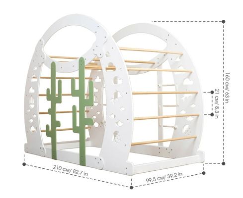 Montessori Cama de Escalada com Muralha de Escalada Design Moderno Crianças Brincarem Cama Quadro por OEM