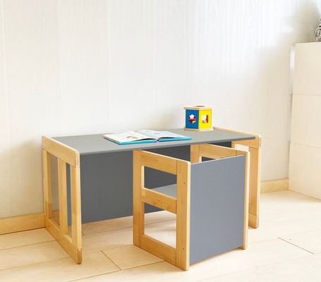 Cadeira de mesa Montessori funcional e de poupança de espaço