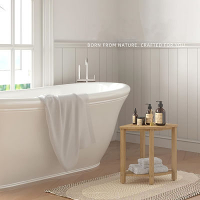 Mobiliário de sala de estar personalizado fácil montar banheiro de bambu banheiro banheiro com prateleira