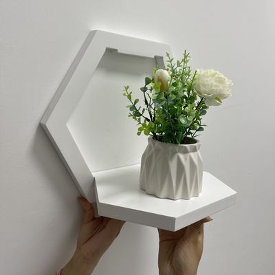 PANEL Económico Prateleira de parede de madeira para exibição de flores e organização de itens domésticos