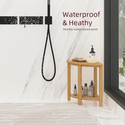 NO Banheiro de bambu dobrado Banheiro de banho com prateleira