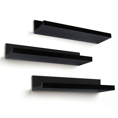 Moderno parede decorativa prateleiras flutuantes MDF cor personalizada parede montada display rack