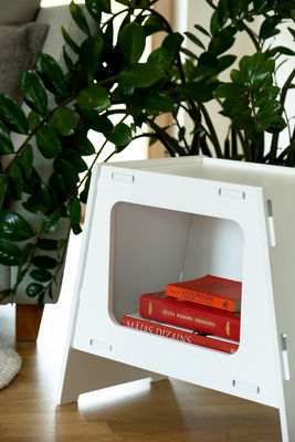 Eletrodoméstico de estofado de madeira Cage de animais de estimação de interior moderno Casa para cães e gatos Sala de estar
