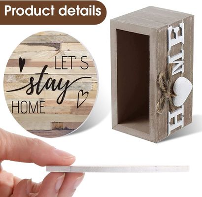 Logotipo personalizado tamanho decoração de casa de madeira de coração coasters para bebidas item porta-copo esterco