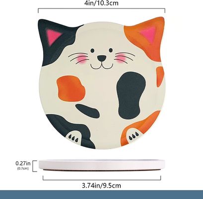 Coasters de cerâmica de design moderno em várias formas e cores para decoração de mesa