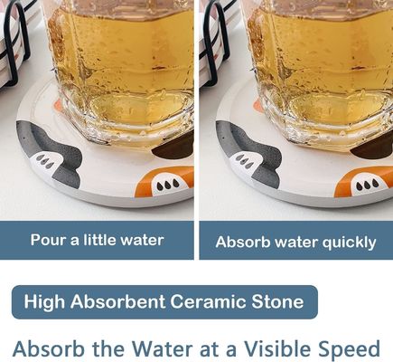 Coasters de cerâmica de design moderno em várias formas e cores para decoração de mesa