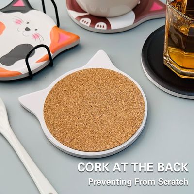 Coasters de cerâmica de design moderno em várias formas e cores para decoração de mesa