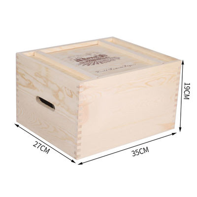 2-6 garrafas Caixa de vinho de madeira maciça para presente Encomenda personalizada aceita imediatamente