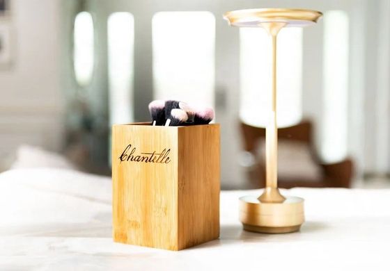 Tela de armazenamento de mesa de escritório porta caixa para canetas e lápis em estilo de madeira moderna