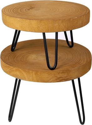 Embalagem de correio Y Estand de planta de madeira redonda para exibição em interiores modernos