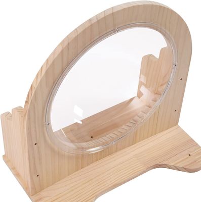 Casa de cápsulas espaciais de gato de madeira montada na parede Conjunto de móveis transparentes para gatos de interior