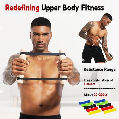 Logotipo personalizado e bandas de resistência ajustáveis Equipamento de exercícios da parte superior do corpo para ginásio em casa