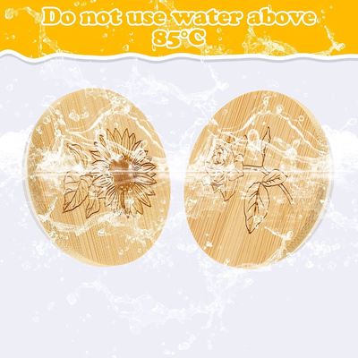 Capa de frasco de bambu de cor simples de madeira com anéis de vedação de silicone Design fácil de ponta aberta