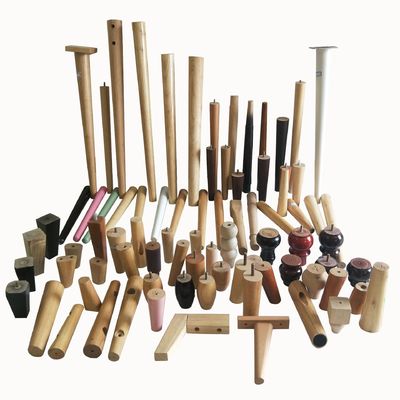 Pernas de madeira de carvalho, de lado redondo sólido, de forma cônica, para venda