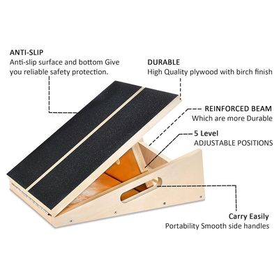 Melhore a sua rotina de exercícios com este tabuleiro de inclinação profissional e estendedor de panturrilha