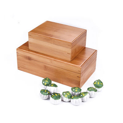 Caixa de armazenamento de bambu biodegradável feita à mão Caixas de presente de artesanato de bambu ou madeira personalizada