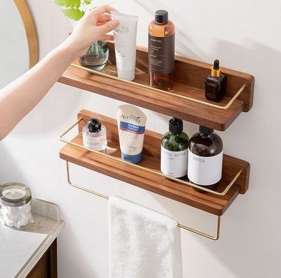 Moderno Estante de parede elegante Mobiliário de armazenamento pendurado Metal Madeira Estantes de sala de estar