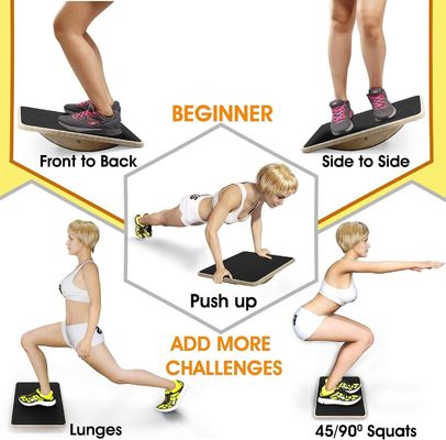 Tabela de Balanço de Madeira Profissional para Treinamento de Pernas Tabela de Balanço Antiderrapante de Alta Quantidade