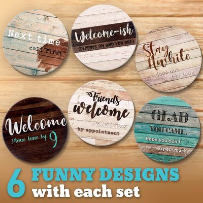 Marmore Sarcástico Absorvente Pedra Cortiça Drink Coasters Com Porta Custom Luxury 6 Pcs