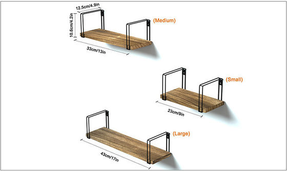 Mobiliário de sala de estar Prateleira de parede Metal Madeira Eletrodoméstico de cozinha de suporte moderno Economize espaço