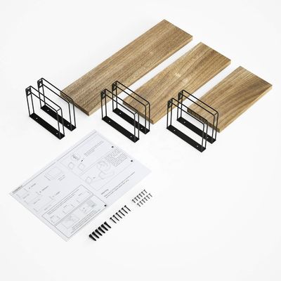 Mobiliário de sala de estar Prateleira de parede Metal Madeira Eletrodoméstico de cozinha de suporte moderno Economize espaço