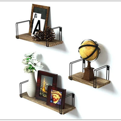 Mobiliário de sala de estar Prateleira de parede Metal Madeira Eletrodoméstico de cozinha de suporte moderno Economize espaço