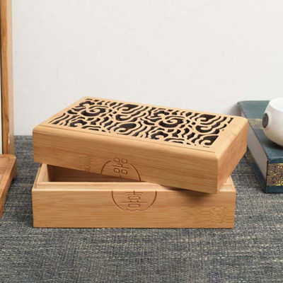 Caixa de presente de madeira de bambu ecológica reutilizável feita de madeira maciça para promoções personalizadas
