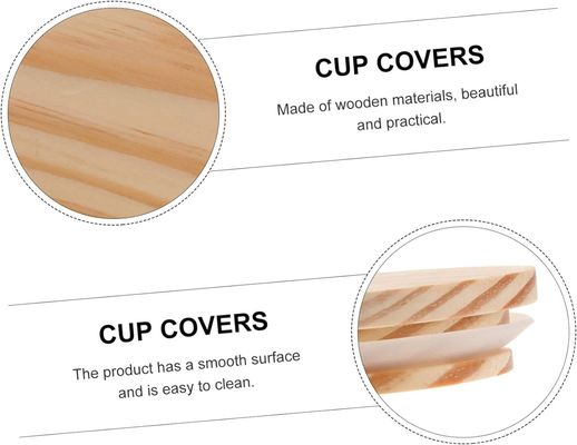 8pcs Coberturas de madeira de bambu não derramamento Velas de vidro de velas Velas herméticas de madeira