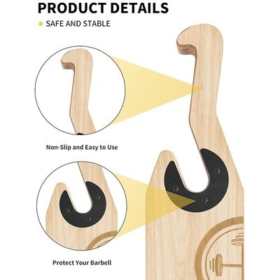 Mão antiderrapante Jack de barra de madeira para levantamento de peso