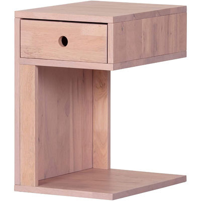 12.5 x 15.75 x 19.75 polegadas Mesa de noite com uma gaveta de madeira