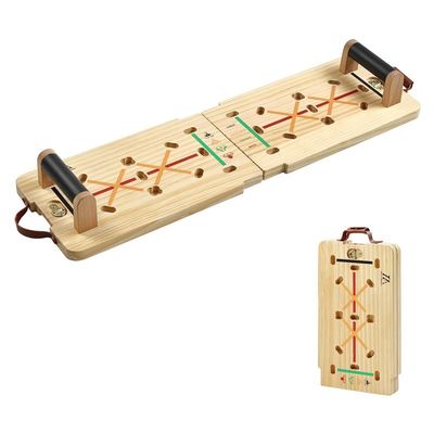 Kit de tabuleiro de madeira maciça com bandeiras de resistência de barra de placa