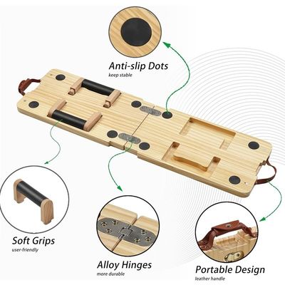 Kit de tabuleiro de madeira maciça com bandeiras de resistência de barra de placa