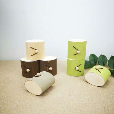 Tamanho personalizado Quadrado Decorativo Vazio Natal Natural Birch Madeira Barca Caixa de embalagem de presente