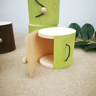 Tamanho personalizado Quadrado Decorativo Vazio Natal Natural Birch Madeira Barca Caixa de embalagem de presente