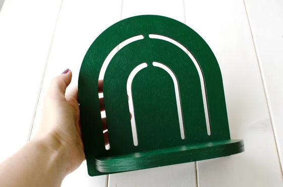 Arco-íris de madeira Decoração de parede pendurada Pequena prateleira de exposição de plantas para móveis de sala de estar